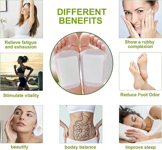 Foot Patches – Pain Relief and Body Detox - Buy 1 Get 1 Free (10+10 Patches)